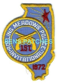 ILLINOIS,ROLLING MEADOWS POLICE INVITATIONAL 1ST 1972 1 STATE SHAPED_wm